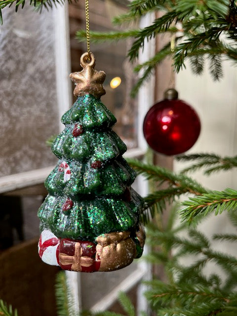 Julgran i vintagestil