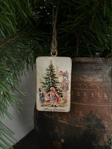 Emaljhänge-Tomte Set om 3 st