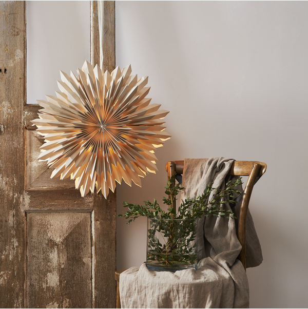 Pappersstjärna-Beige