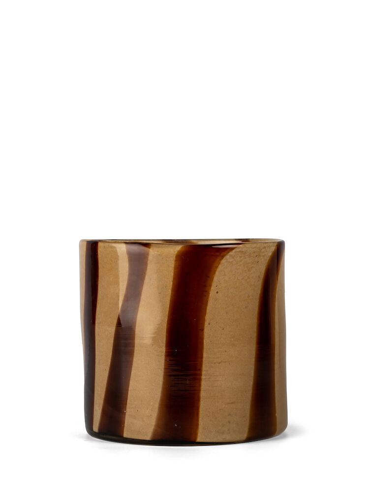 Randiga Ljuslyktor-Beige/Brun